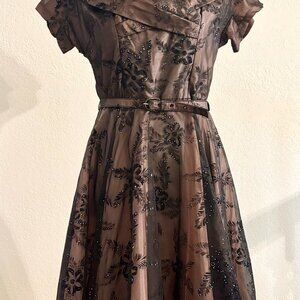 Vintage Evening Swing Dress 1950's Size Small